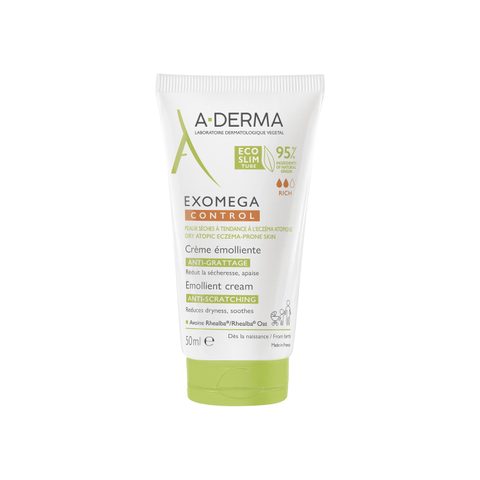 A-Derma Exomega Control Emollient Cream crème pour le corps pour peaux très sèches et atopiques 50 ml