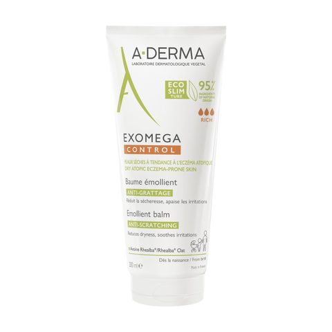 A-Derma Exomega Control - Baume émollient anti-grattage - Peaux sèches à tendance à l'eczéma atopique 200 ml