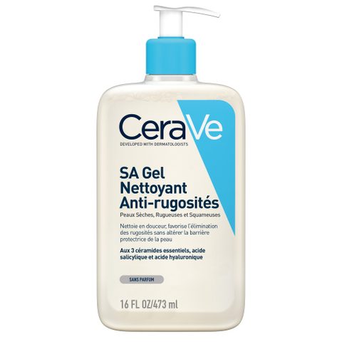 CeraVe Cleansers SA Smoothing Cleanser gel nettoyant adoucissant pour peaux sèches 473 ml