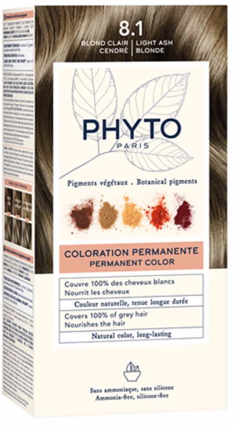 Phyto Kit coloration - 8.1 blond clair cendré nouvelle teinte