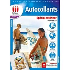 Micro Appli Pack de 7 feuilles autocollants A4 Spécial Extérieur