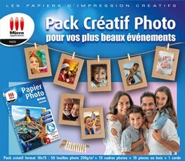 Micro Appli Pack Créatif photo A3 200g 50 feuilles couleur