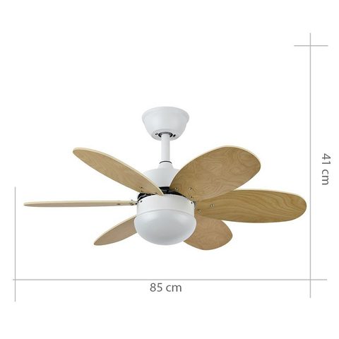 Fabrilamp Alves Ventilateur de Plafond avec Moteur DC Silencieux