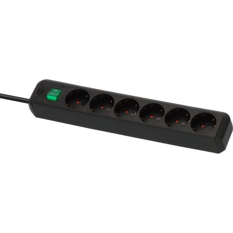 Brennenstuhl Multiprise Eco-Line avec Interrupteur 6 Prises Noir 3m