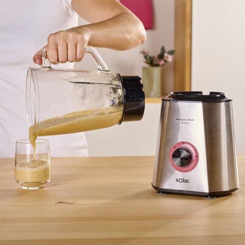 Solac Beauty and the Beast 1500 BV5728 Mixeur en verre 1,5 L 1500 W Acier inoxydable