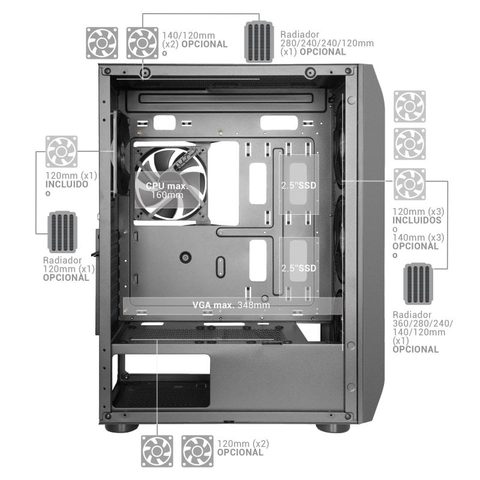 Mars Gaming MC-PRO2 Verre Trempé USB 3.0