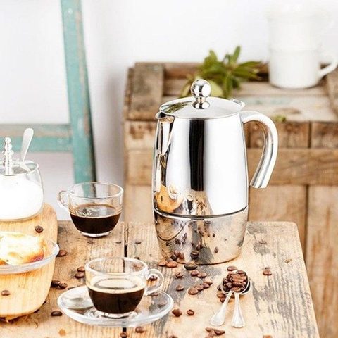 Bra Cafetière italienne Magna 0,5L 10 Tasses inox induction poignée isolante