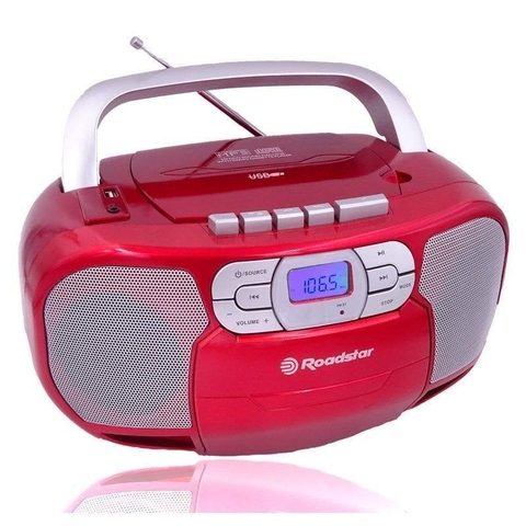 Roadstar CD RCR-4635UMP/RD 3,6W RMS USB AUX Cassette FM LCD