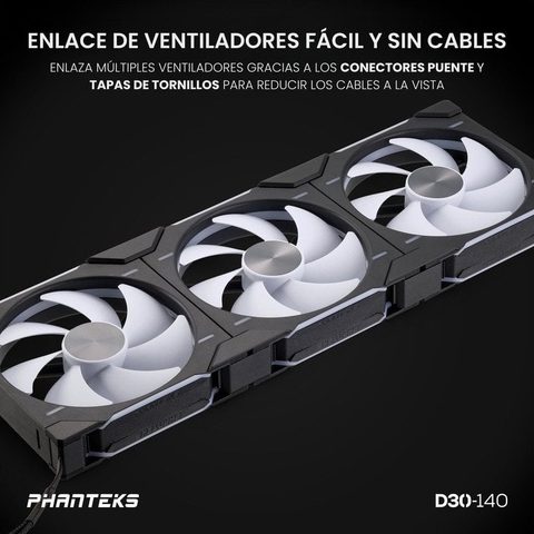 Phanteks D30-120 D-RGB Fan Boitier PC Ventilateur 12 cm Noir 3 pièce(s)