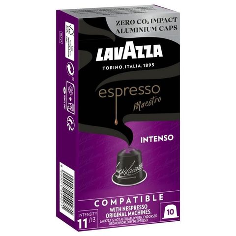 Lavazza Capsules Espresso Maestro Intenso pour machines à café Nespresso boîte de 10 unités