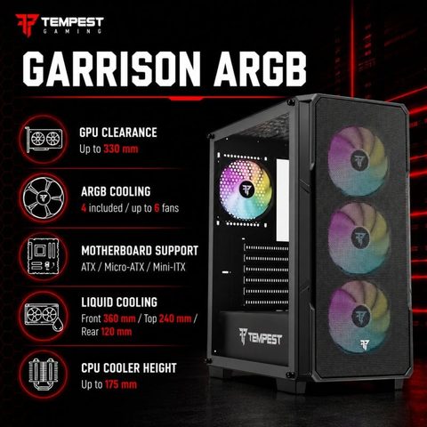 Tempest Airflow Garrison ARGB ATX