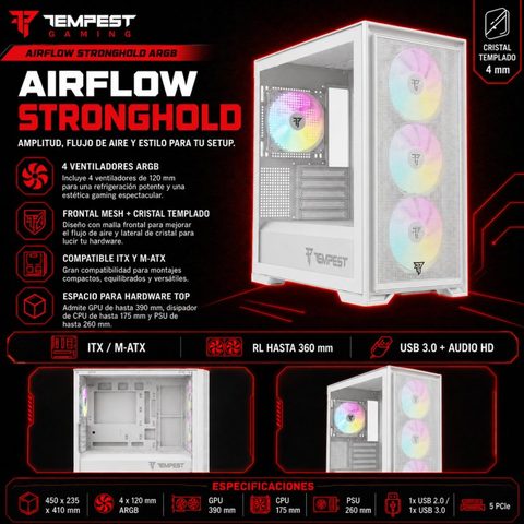 Tempest Airflow Stronghold ARGB M-ATX