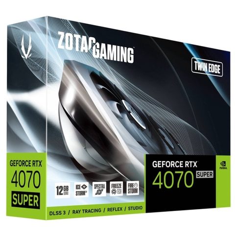 Zotac GAMING GeForce RTX 4070 SUPER Twin Edge - Carte graphique - GeForce RTX 4070 - 12 Go GDDR6X - PCIe 4.0 x16 - HDMI, 3 x DisplayPort