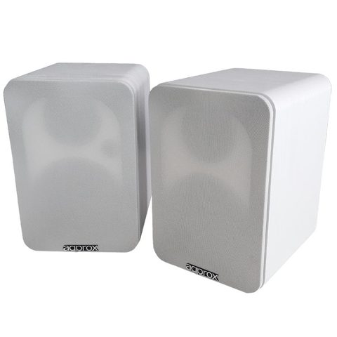 Approx Vision APPSPK02WH blanches avec 2 supports muraux