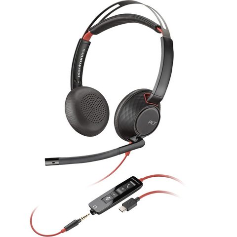 Poly Casque Pc Voyager Blackwire 5220 Stereo + Adapt Usb-c/a