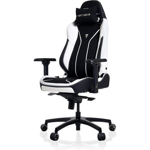 Vertagear Chaise de bureau SL5800 HygennX Noir/Blanc, Tissu Anti-Odeurs, Accoudoirs 4D, Soutien Lombaire ContourMax