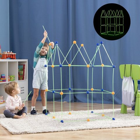 Innovagoods Fort Kit de Construction pour Enfants Archikitt 85 Pièces