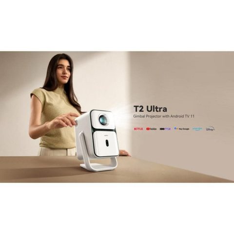 Wanbo Projecteur T2 Ultra 500lm Fhd Bluetooth/wifi Blanc - T2 Ultra