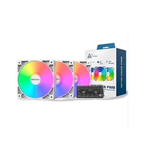 Montech triple refroidissement par air GF120 PWM ARGB 120 mm avec contrôleur