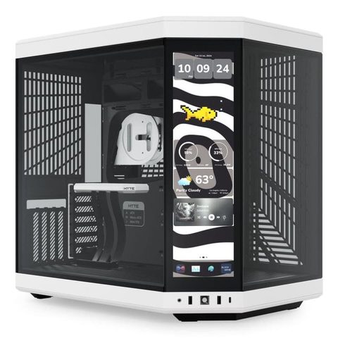 Hyte Y70 Touch Infinite Noir/Blanc Écran IPS 14,9 pouces Verre trempé EATX