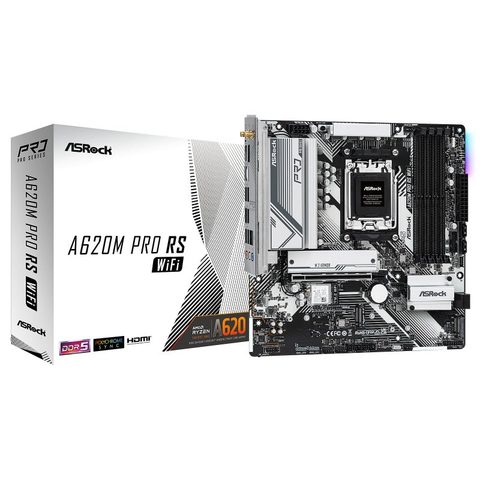 ASRock A620M Pro RS WiFi AMD A620 Emplacement AM5 micro ATX