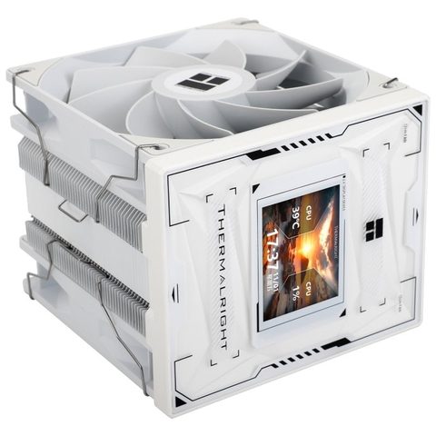 Thermalright Burst Assassin 120 Vision blanc – ventirad CPU, 120 mm, 2 ventilateurs, écran IPS