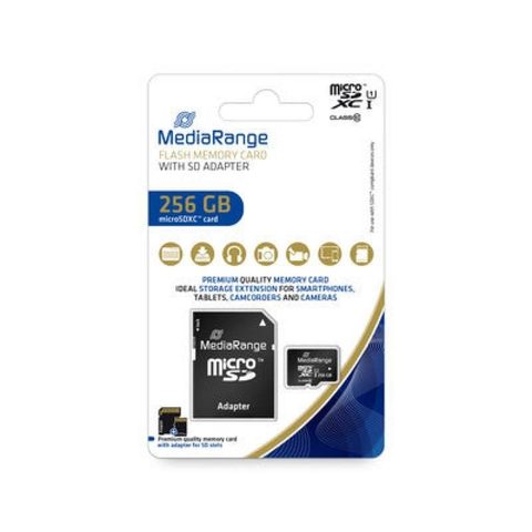 Mediarange MicroSD MR946 256GB Carte Flash MicroSDXC UHS-I Classe 10 80MB/s 10MB/s