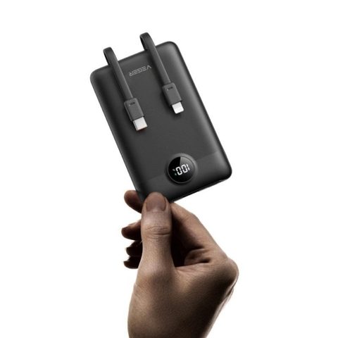 Veger C11 VG-W1170 PowerBank 10000mAh USB PD20W avec câbles intégrés