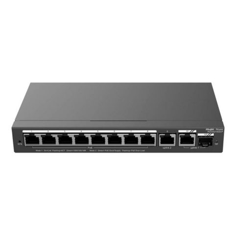 Ruijie Switch RG-ES210GS-P 10 Ports 10/100/1000 Mbps PoE + 6 Ports Gigabit
