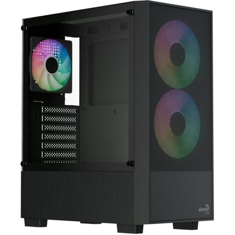 AeroCool Boîtier B508A ATX avec panneau en verre et ventilation ARGB