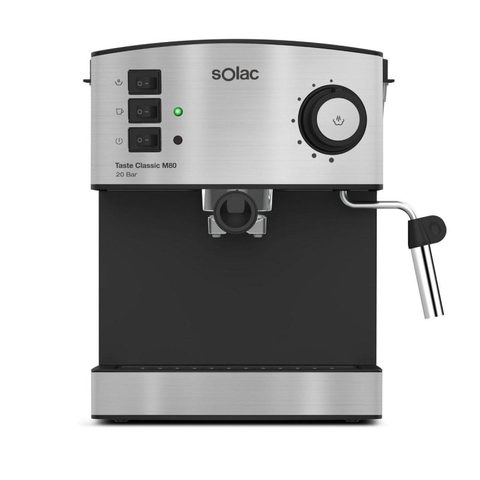 Solac Cafetera Semi-automática Taste Classic M80 1.6 L 20 bares con vaporizador