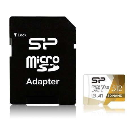 Silicon Power Carte MicroSDXC SP512GBSTXDU3V20AB 512 Go UHS-I V30 U3