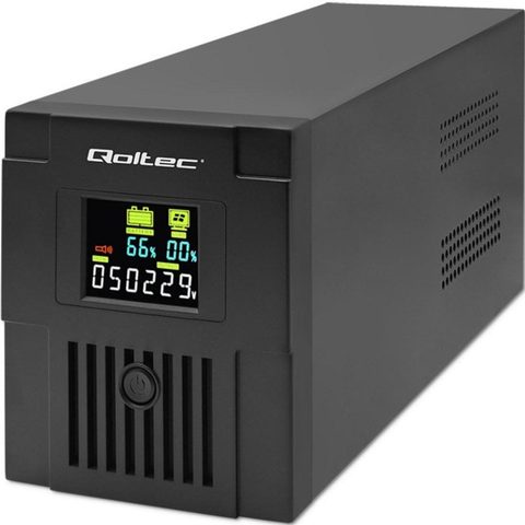Qoltec Sai 1500VA Batterie au Plomb 6h Recharge LCD AVR Protection Avancée