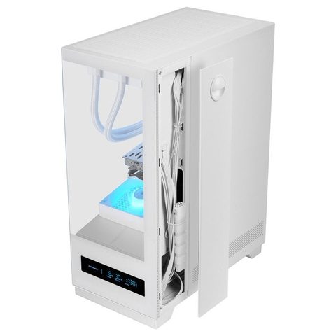 Mars Gaming Boîtier Gaming ATX - MC PULSAR - Écran LCD Frontal - Double Verre Trempé - USB-C