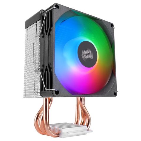 Mars Gaming Dissipateur thermique Mcpu-x3 pour processeur 190 W, 3 caloducs, ventilateur PWM, FDB, FRGB, format SFF/mini-ITX
