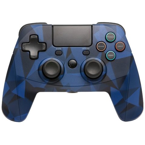 Snakebyte Manette de jeu - Game Pad S sans fil pour PS4 - Bluetooth - Camouflage bleu - Vibration