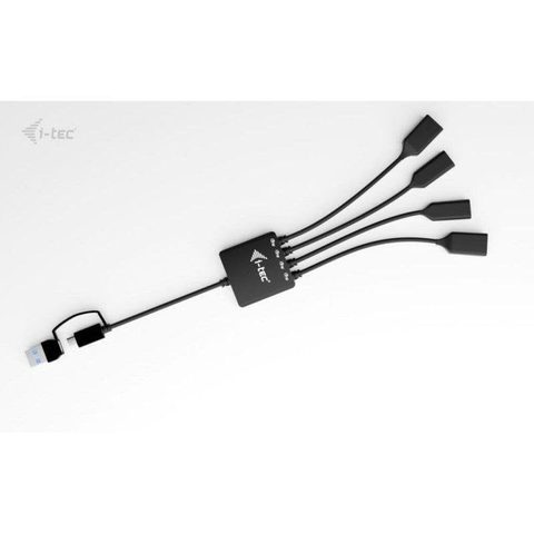 I-tec Hub 4 ports 5 Gbps USB-C/USB-A modèle compact avec protection
