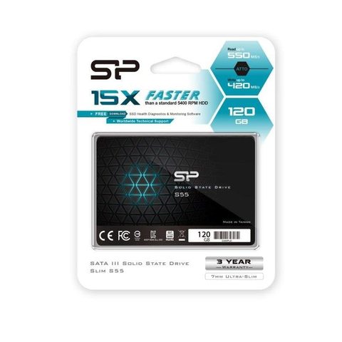 Silicon Power SP SSD S55 - 120 Go - SATAIII (TLC) - 7mm 2.5 entry level