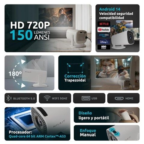 Nilait Scene Lite Proyector 150 lúmenes ANSI HD
