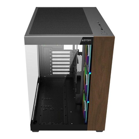 Abysm Boîtier Danube Sava Nature 285C Micro-ATX ARGB Bois Verre Trempé