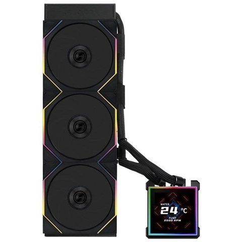 Lian Li Refroidissement liquide HydroShift II LCD-S 3 ventilateurs 360 mm IPS RGB écran personnalisable