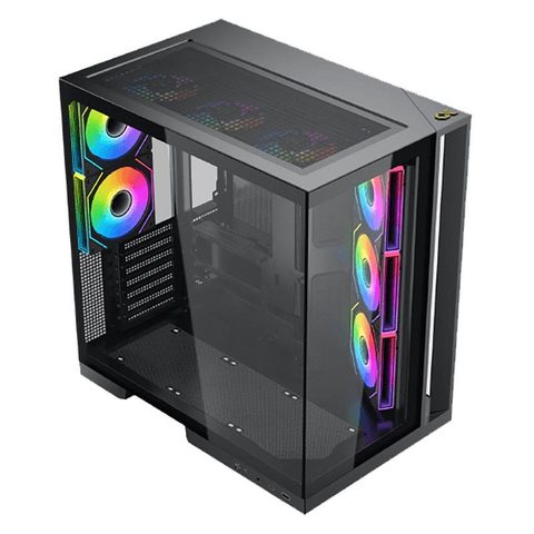 Xigmatek Boîtier Aqua 7 EN49026 ARGB Mid Tower Verre trempé