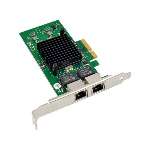 Microconnect Tarjeta de Réseau MC-JL82576EB PCIe 2x Gigabit Ethernet Dual 10/100/1000 Mbps