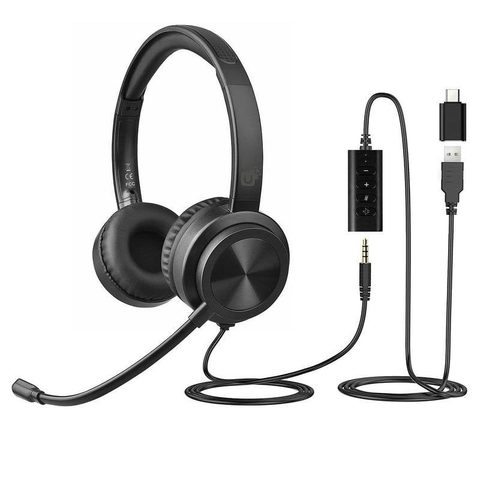 Inovu Hello Pro avec fil Jack 3,5 mm USB et adaptateur USB-C, stéréo, télécommande