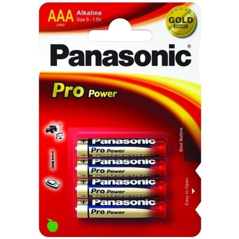 Panasonic Pile alcaline 1x4 LR03PPG AAA 1,5 V pack de 4