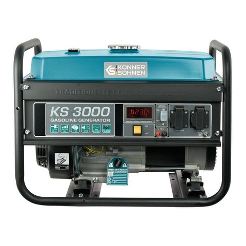 Könner & Söhnen Groupe électrogène Essence 3000 Watt 2 prises LED KS 3000
