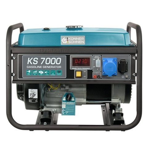 Könner & Söhnen Groupe électrogène Essence 5500W, 2 x Schuko 230 V LED KS 7000