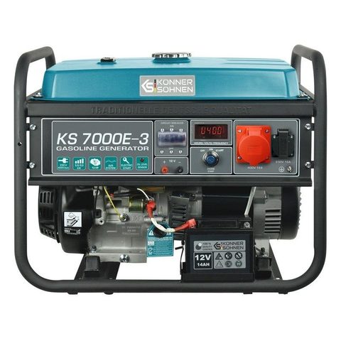 Könner & Söhnen Groupe électrogène Essence 3 Phases, 5.5 kW 1x230V, 1x400V Estart KS 7000E-3