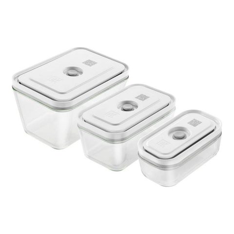 Zwilling Récipient alimentaire FRESH & SAVE Set 3pcs Verre Vide Apilable Hermétique