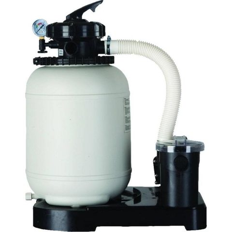 GRE Piscine KIT500W ovale 14550L bois filtration échelle bâche
